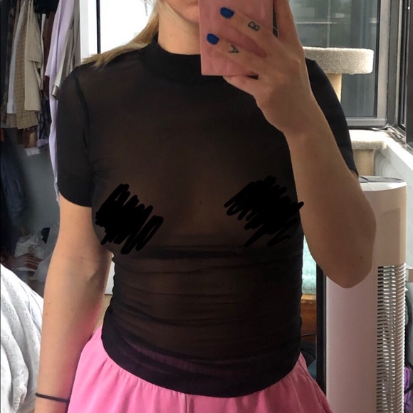 urban outfitters mesh mock tshirt - Picture 2 of 7